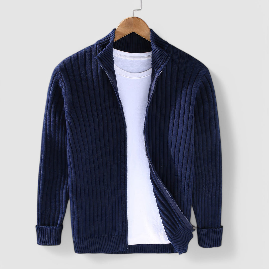 Anselme™ | Zip-Up Ribbed Sweater