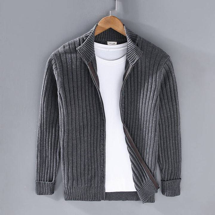 Anselme™ | Zip-Up Ribbed Sweater