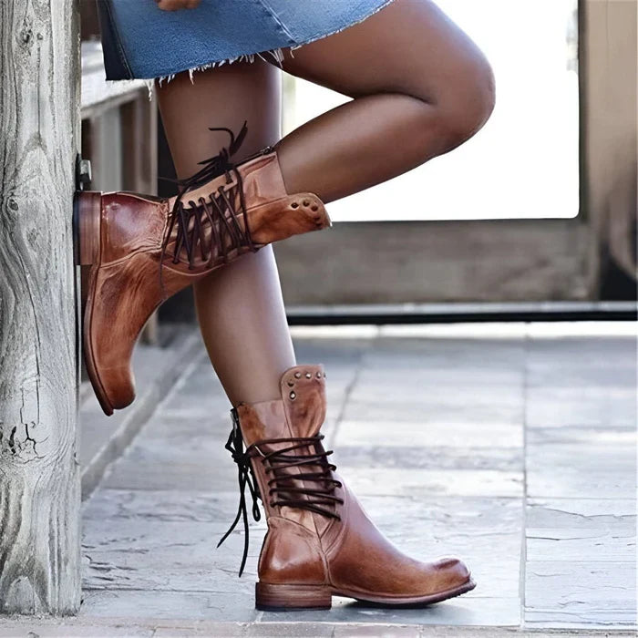 Odette™ | Stylish Lace-Up Boots